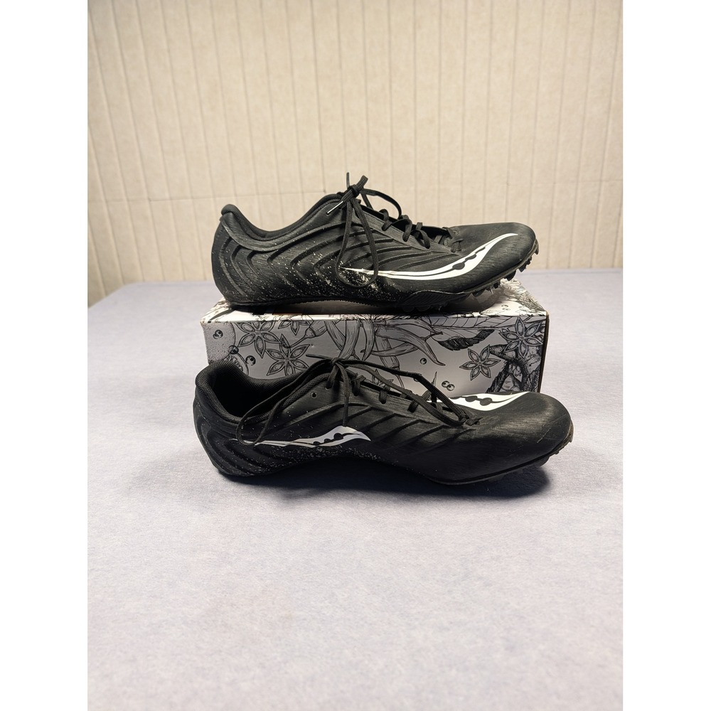 Saucony Spitfire 5 Track Spikes Mens 11 Black S29055-3 Sprinting Shoes Excellent